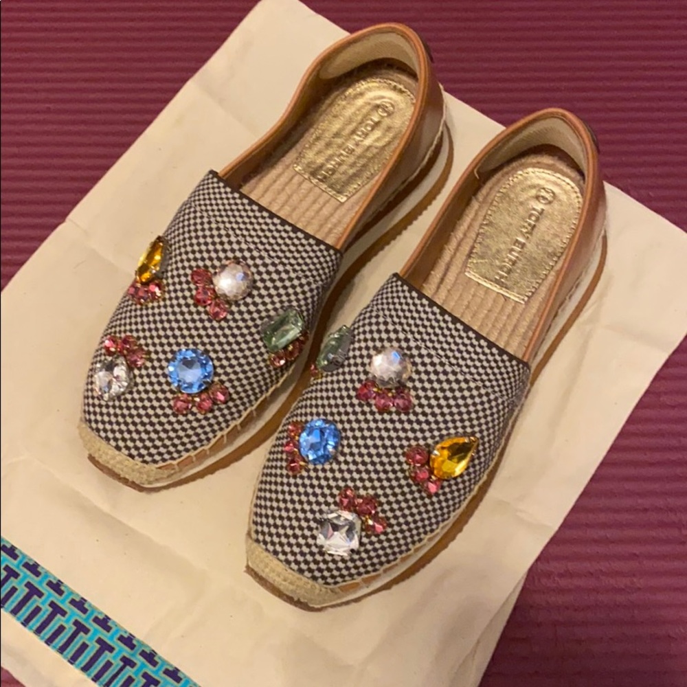 Tory Burch Multicolor Embellished Espadrilles